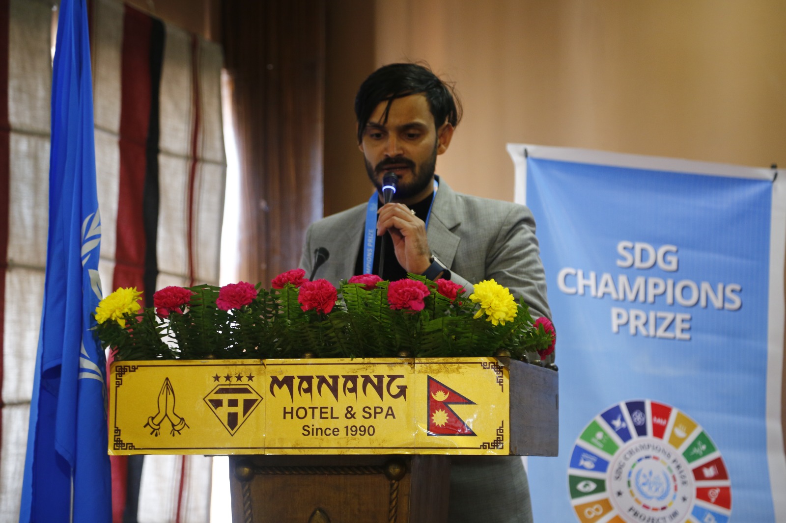 Md Shahid, Nepal (Founder BloodBankNepal) – Honored and Speaker at SDG Champion Prize Ceremony 2025