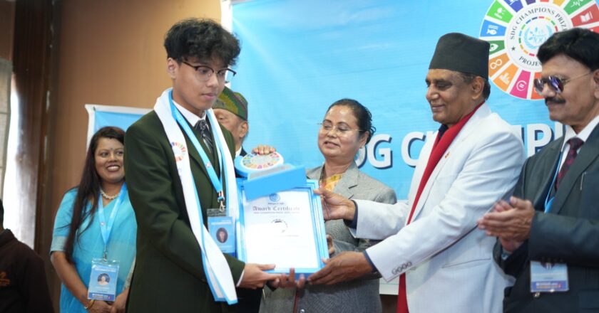 Aradhya Raj Gurung, Nepal – Honored at SDG Champion Prize Ceremony 2025