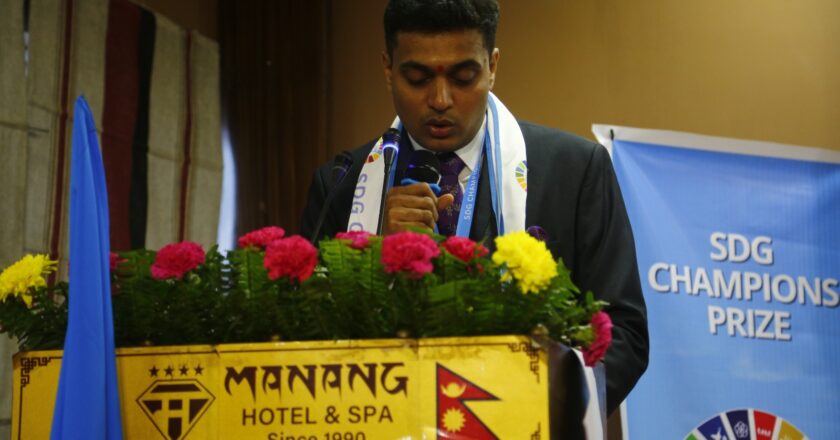 Mangesh Manohar Deshmukh, India – Honored at SDG Champion Prize Ceremony 2025Kathmandu, Nepal – December 28, 2025