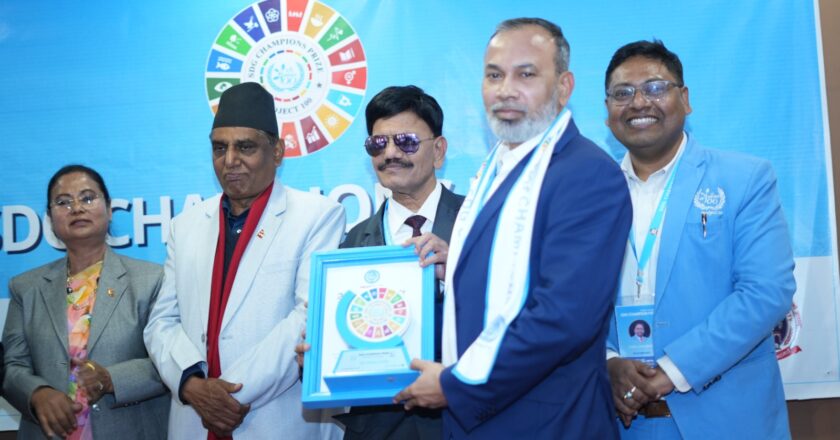Md. Nurul Afser, Bangladesh – Honored at SDG Champion Prize Ceremony 2025Kathmandu, Nepal – December 28, 2025