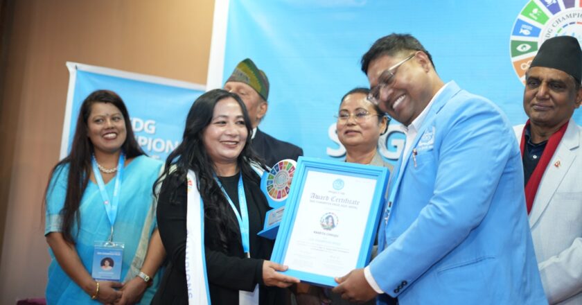 Ramita Chhuju, Nepal – Honored at SDG Champion Prize Ceremony 2025Kathmandu, Nepal – December 28, 2025