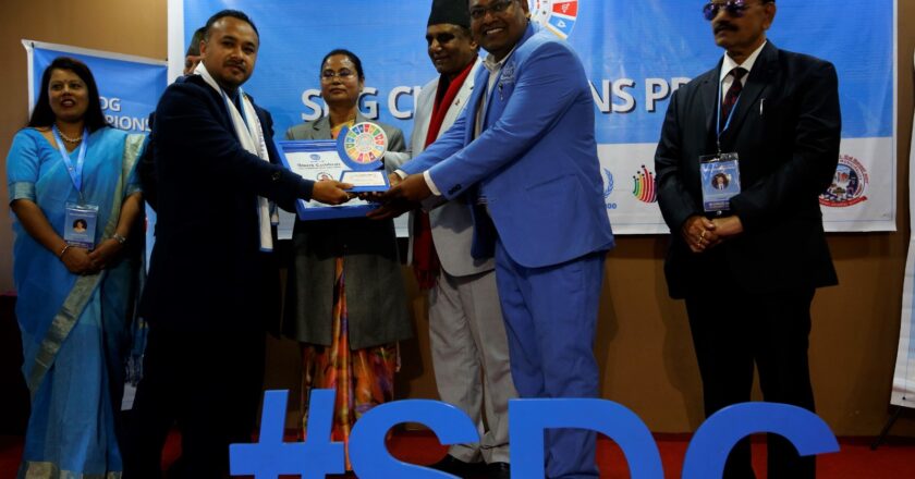 Sudhir Raj Khadka, Nepal – Honored at SDG Champion Prize Ceremony 2025Kathmandu, Nepal – December 28, 2025
