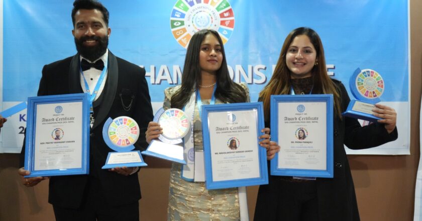 Dr. Prena Parajuli, Nepal – Honored at SDG Champion Prize Ceremony 2025Kathmandu, Nepal – December 28, 2025