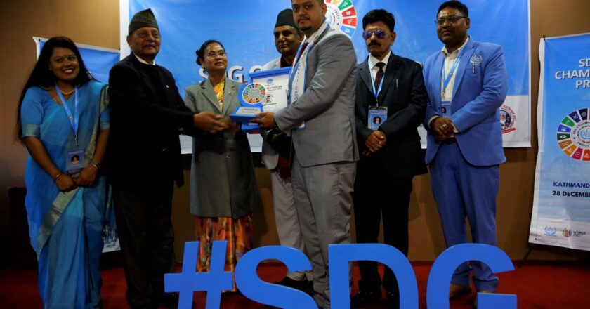 Er. Amrit Ranabhat, Nepal – Honored at SDG Champion Prize Ceremony 2025Kathmandu, Nepal – December 28, 2025