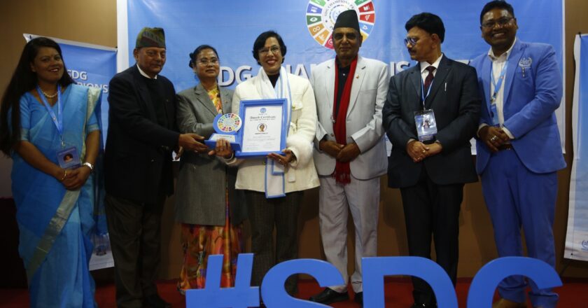 Samriti Shelly, India – Honored and Featured Panelist at SDG Champion Prize Ceremony 2025Kathmandu, Nepal – December 28, 2025